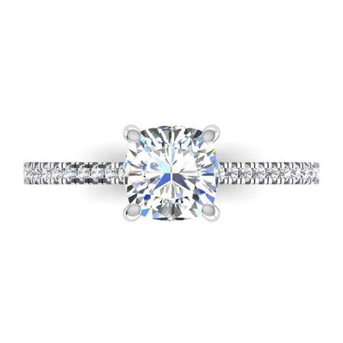 Vienna: Cushion Cut Diamond Engagement Ring .2.00ct Natural Diamond