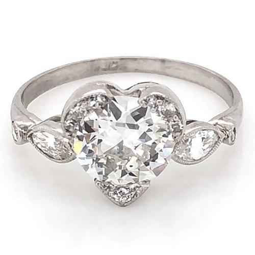 Paris: Anneau de fiançailles en diamant de cœur exquis .3.00CT Diamond naturel