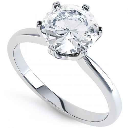 Madrid: Majestic Solitaire Diamond Ring .3ct Round Brilliant Diamond