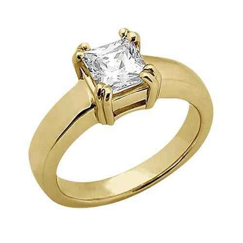 Vienna: Solitaire Diamond Engagement Ring .0.75ct Princess Cut Diamond