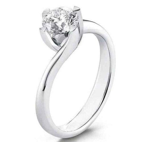 Paris: Timeless Solitaire Diamond Ring .1ct Round Brilliant Diamond