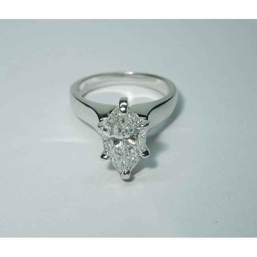 Diana: Exquisite Marquise Diamond Solitaire Ring .3.01ct Natural Diamond