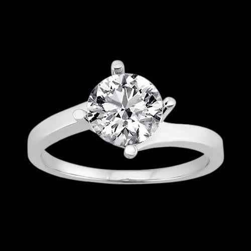 Victoria: Solitaire Diamond Wedding Ring .3.00ct Brilliant Cut Diamond