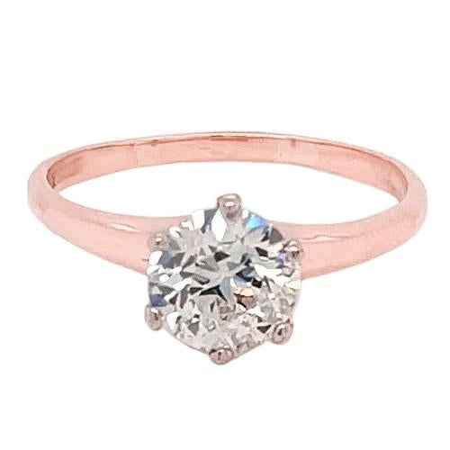 Vienna: Solitaire Diamond Engagement Ring .2.00ct Round Brilliant Diamond