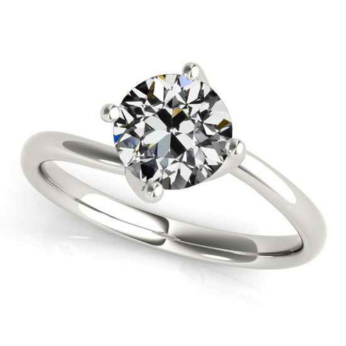 Florence: Timeless Solitaire Engagement Ring .2.00ct Round Old Mine Cut Diamond