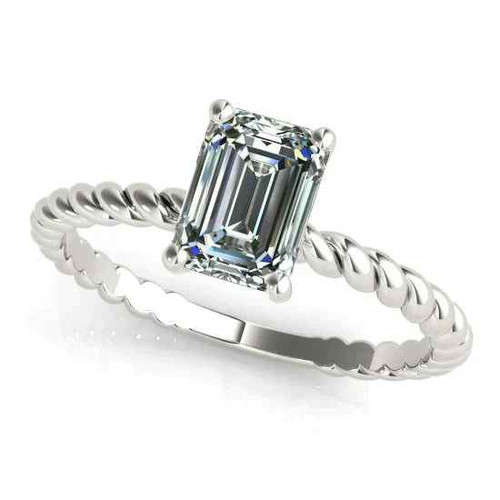 Vienna: Rope .Style Solitaire Ring