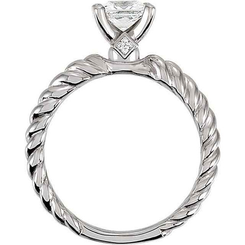 Madrid: Exquisite Solitaire Ring With Princess Diamond .1.51ct G Color VS1 Clarity