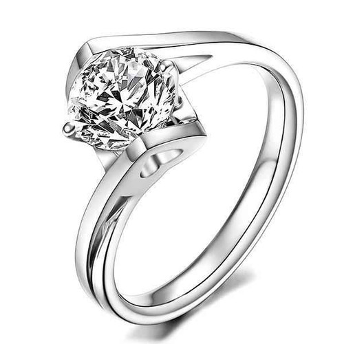 Victoria: Exquisite Diamond Solitaire Ring .2.85ct Round Cut Diamond