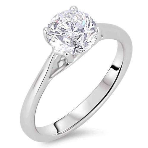 Victoria: Solitaire Diamond Wedding Ring .2.00ct Round Cut Diamond