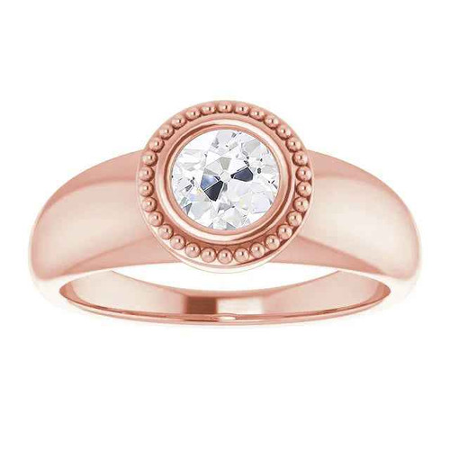 Vienna: Solitaire Ring With Old Mine Cut Diamond .2.00ct Round Diamond