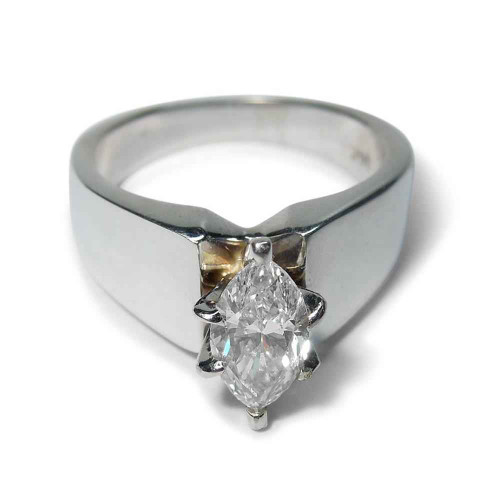 Paris: Exquisite Solitaire Engagement Ring .2ct Marquise Diamond