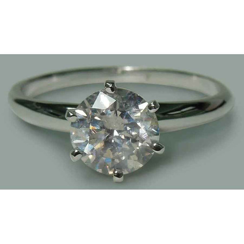 Paris: Timeless Solitaire Diamond Ring .1.57ct Round Brilliant Diamond