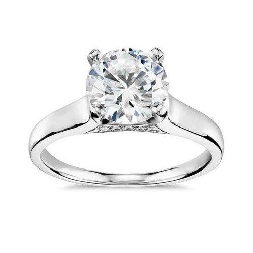 Victoria: Exquisite Diamond Solitaire Ring .3.50ct Round Cut Diamond