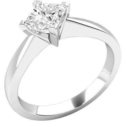 Victoria: Princess Cut Diamond Solitaire Ring .2.00ct Natural Diamond
