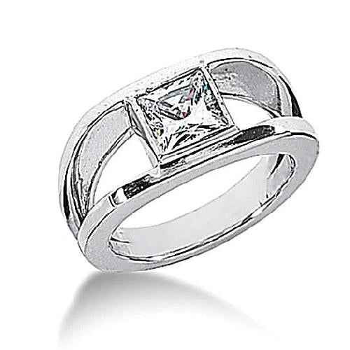Vienna: Princess Cut Diamond Solitaire Ring .0.75ct Natural Diamond Vienna: Princess Cut Diamond Solitaire Ring .0.75ct Natural Diamond