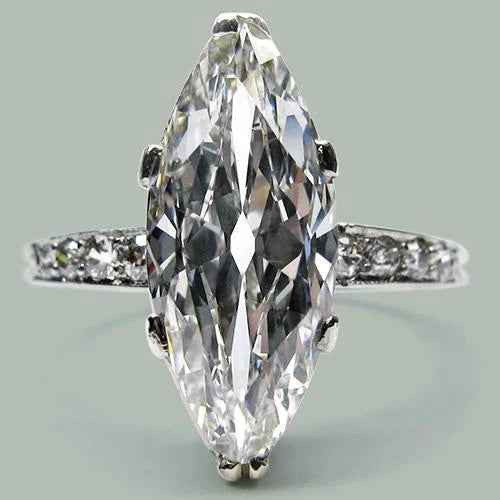 Madrid: Exquisite Marquise Solitaire Engagement Ring .5.50ct Marquise Diamond