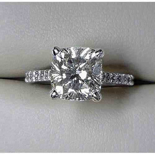 Vienna: Grand Cushion Cut Diamond Ring .5.00ct Cushion Diamond