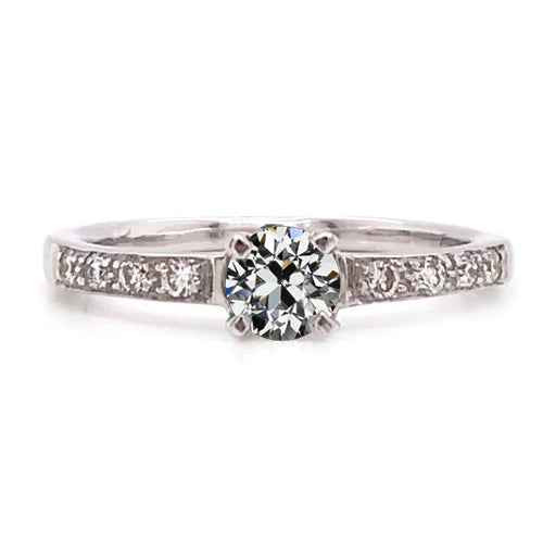 Isabella: Vintage .Inspired Solitaire Ring With Accents