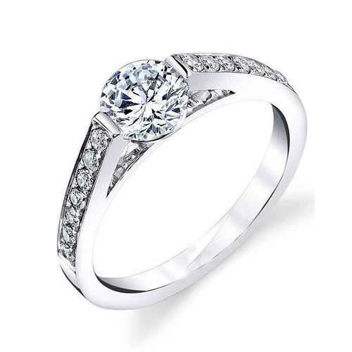 Madrid: Exquisite Diamond Wedding Ring .2.20ct Round Brilliant Diamond