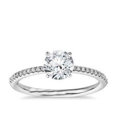 Vienna: Exquisite Diamond Solitaire Ring With Accents .1.95ct Natural Diamond Vienna: Exquisite Diamond Solitaire Ring With Accents .1.95ct Natural Diamond