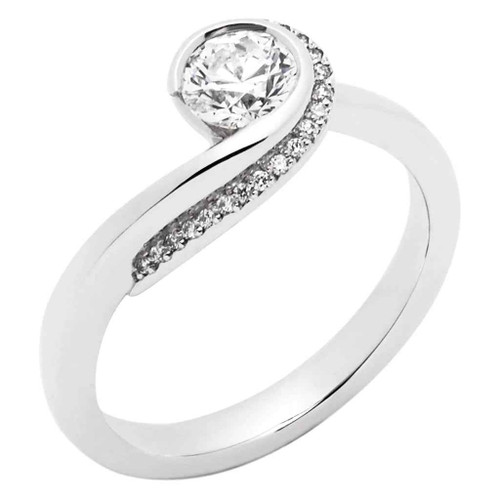 Vienna: Bezel .Set Diamond Solitaire Ring