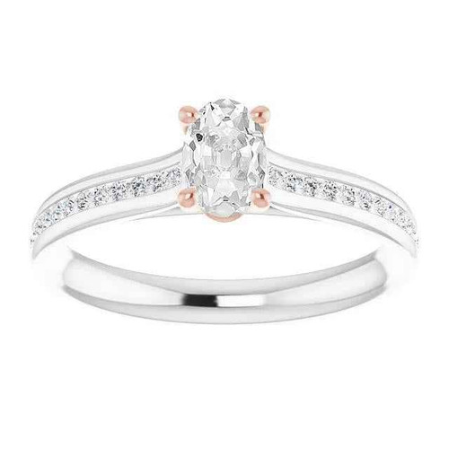 Victoria: Oval Old Cut Diamond Ring .4.40ct Natural Diamond