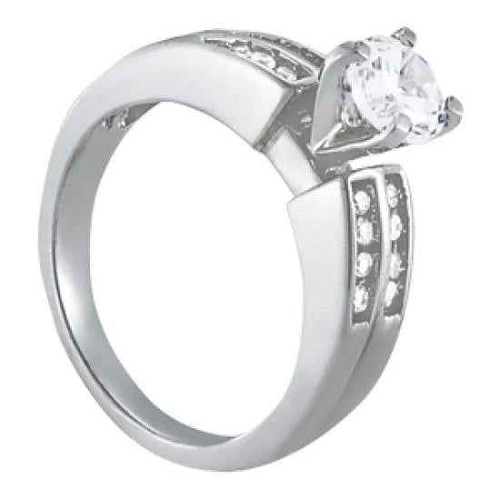 luxury diamond solitaire ring, VVS1 diamond engagement ring, F color round brilliant diamond, natural earth-mined diamond ring, 14K white gold fine jewelry, bespoke diamond ring, investment-grade diamond jewelry, collector’s diamond ring, fancy solitaire with accents, high jewelry diamond ring, prestigious diamond engagement ring, exquisite bridal jewelry, handcrafted fine diamond ring, certified diamond ring, sophisticated white gold jewelry