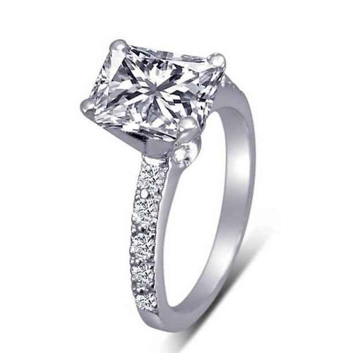 Diana: Radiant Cut Diamond Engagement Ring .2.00ct Center Diamond