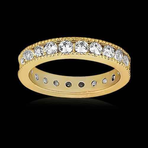 Victoria: Vintage .Inspired Diamond Eternity Band