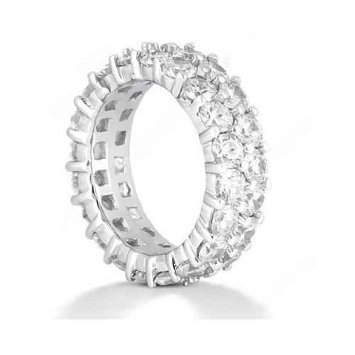 Vienna: Double Row Diamond Eternity Band .6ct Round Brilliant Diamonds