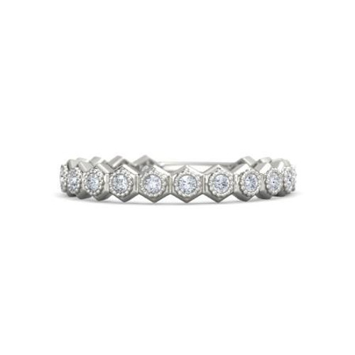 Madrid: Exquisite Diamond Anniversary Band .1.90ct Hexagon