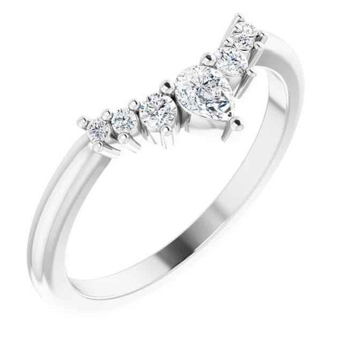 Madrid: Timeless Diamond Anniversary Band .0.75ct Pear & Round Diamonds Madrid: Timeless Diamond Anniversary Band .0.75ct Pear & Round Diamonds