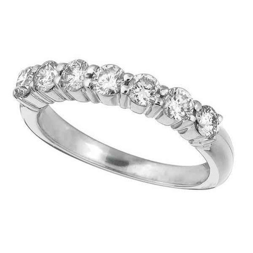 Vienna: Diamond Half Eternity Band .1.05ct Round Diamonds