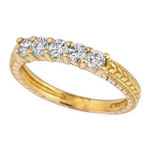 Victoria: Vintage. Banda de eternidad de diamante inspirado