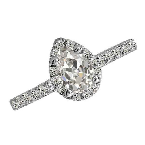 Madrid: Vintage .Inspired Halo Diamond Ring