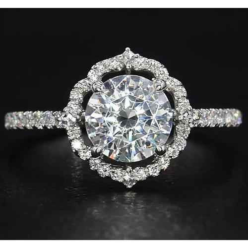 Isabella: Exquisite Halo Diamond Engagement Ring .3ct Round Brilliant Diamond