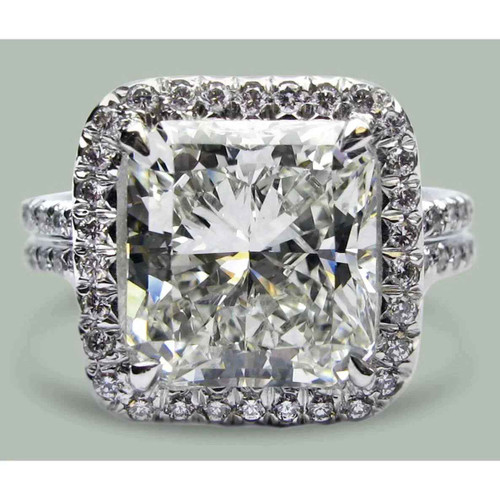 Vienna: Radiant Cut Diamond Halo Ring .7.00ct Natural Diamond