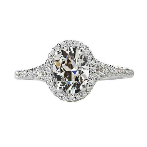 Constantine: Exquisite Halo Ring .6.50ct Old Mine Cut Diamonds