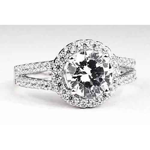 luxury halo diamond ring, 3.50 carat diamond engagement ring, VS1 clarity diamond ring, F color diamond jewelry, natural earth-mined diamond, round brilliant cut diamond ring, bespoke engagement ring, investment grade diamond jewelry, fine diamond halo ring, 14K white gold engagement ring, collector’s diamond jewelry, superior clarity diamond, prestigious bridal jewelry, high jewelry engagement ring, sophisticated diamond ring
