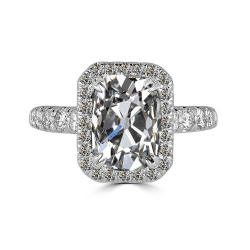 Victoria: Halo Ring With Old Mine Diamond .7.50ct Oval Antique