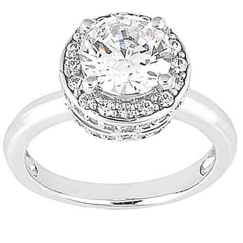 Isabella: Exquisite Halo Diamond Engagement Ring .2.61ct Natural Diamonds
