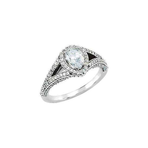 Diana: Pear .Cut Diamond Halo Ring