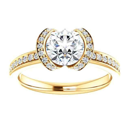 Vienna: Exquisite Diamond Halo Engagement Ring .1.86ct Round Brilliant Diamond