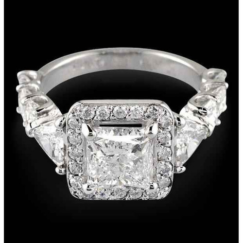 Madrid: Exquisite Halo Engagement Ring .3ct Princess Cut Diamond