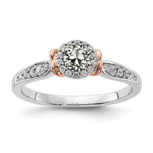 Florence: Exquisite Halo Ring With Old Miner Diamond .2.50ct Center Stone