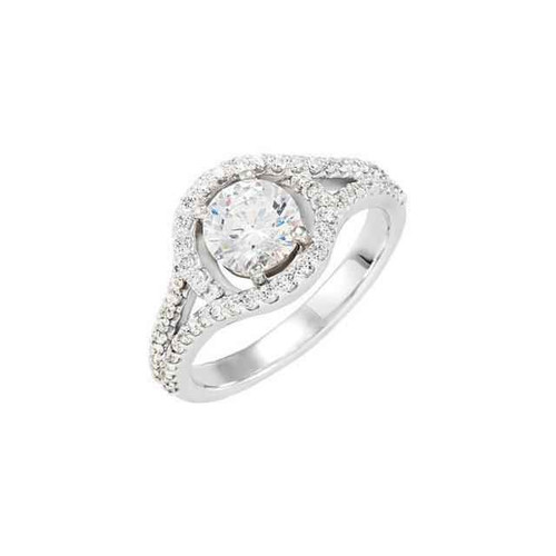 Madrid: Exquisite Diamond Halo Wedding Ring .2.01ct Round Brilliant Center