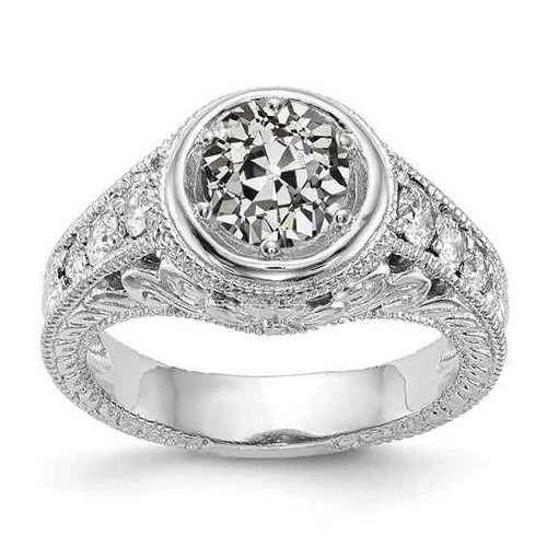 Vienna: Antique .Style Halo Ring