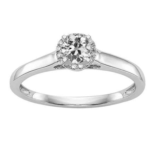 Isabella: Vintage .Inspired Halo Ring