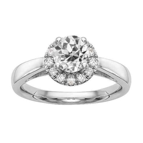 Florence: Vintage .Inspired Halo Wedding Ring