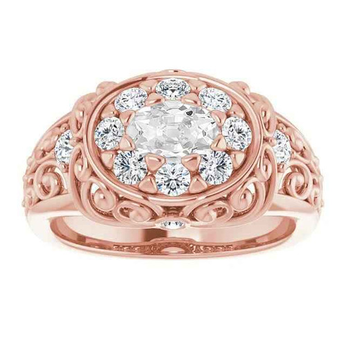 Vienna: Antique .Style Halo Ring